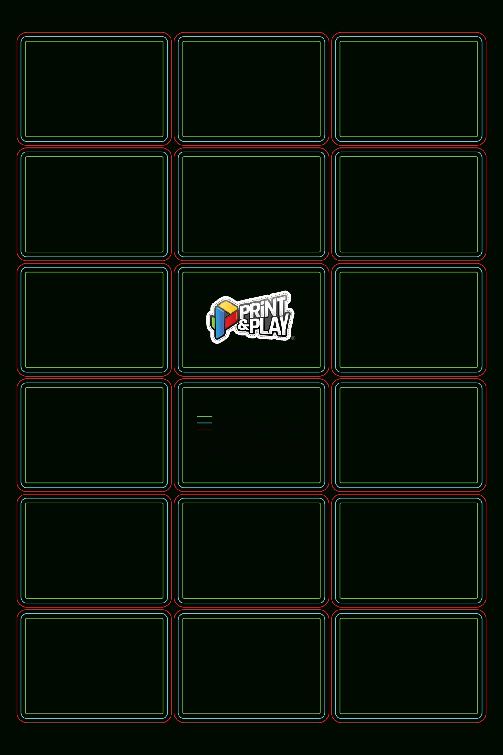 Playing Cards : Formatting & Templates – Print & Play Regarding Index Card Template For Pages