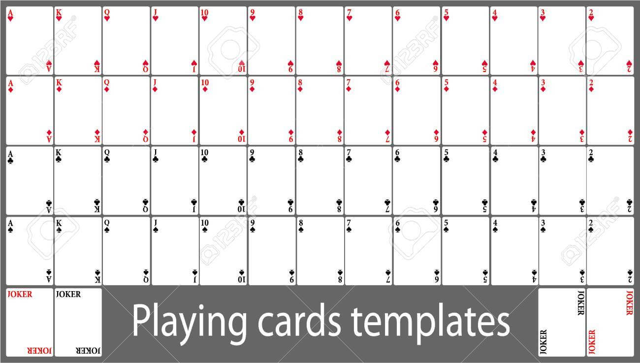 Playing Cards Template Set Throughout Deck Of Cards Template