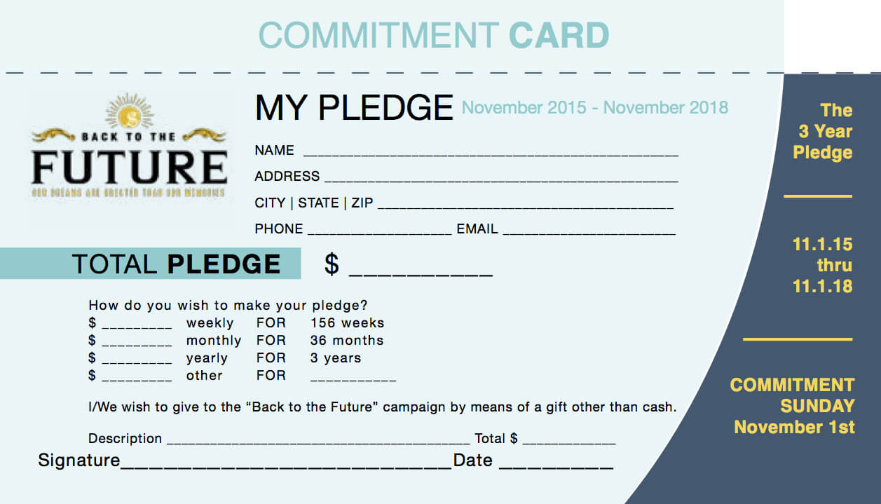 Pledge Card Template Word ] - Free Pledge Card Template Intended For Pledge Card Template For Church
