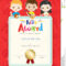 Portrait Colorful Kids Award Diploma Certificate Template In Within Certificate Of Achievement Template For Kids