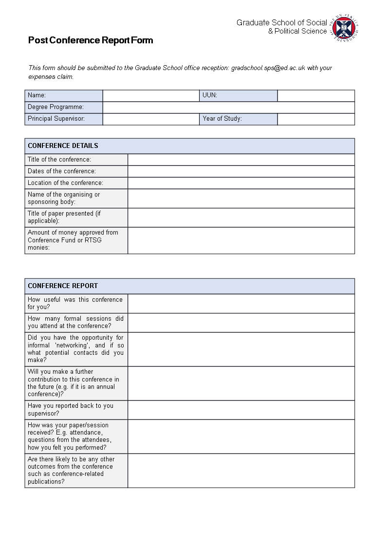 Post Conference Report | Templates At Allbusinesstemplates With Regard To Conference Report Template