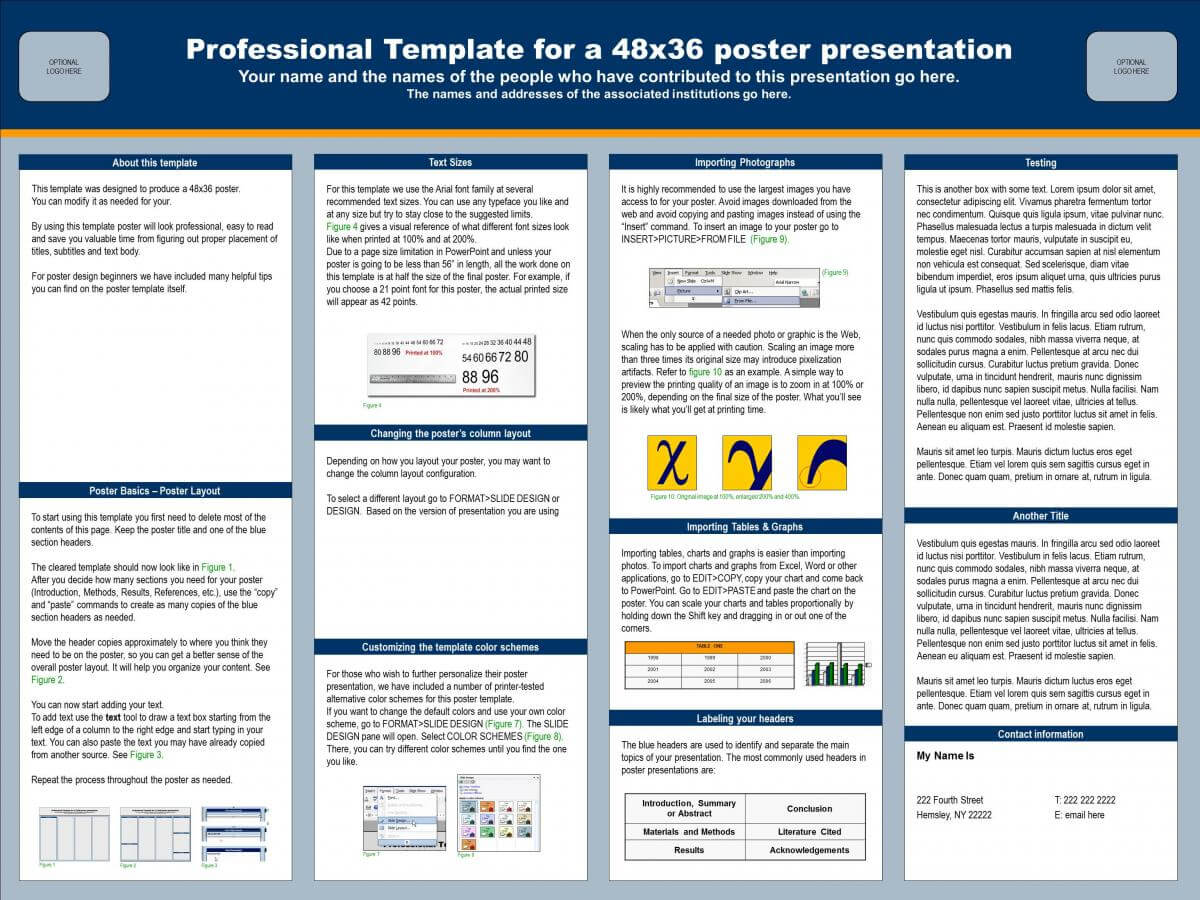 Poster On Powerpoint | Best Graphic Themes Pertaining To Powerpoint Academic Poster Template