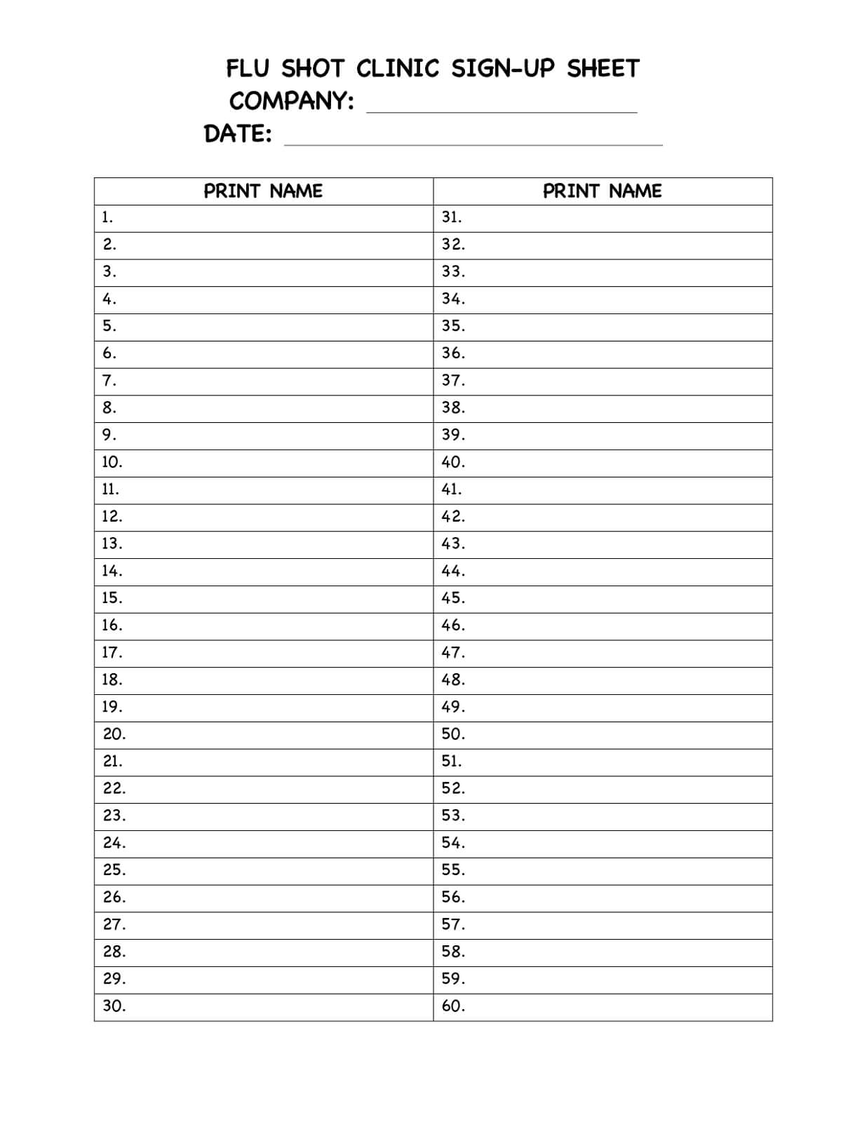 Potluck Sign Up Sheet Word With Potluck Signup Sheet Template Word