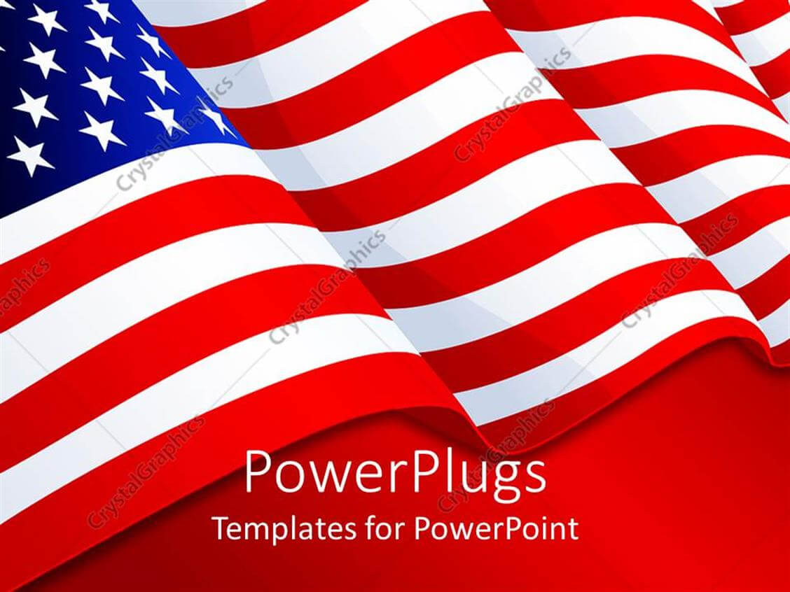 Powerpoint Template: American Flag Patriotic Background With For Patriotic Powerpoint Template