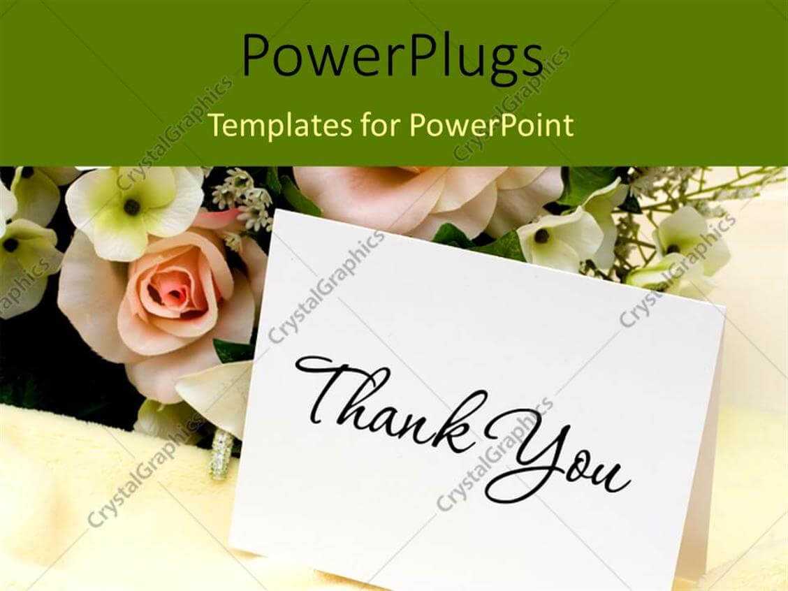 Powerpoint Template: Bouquet Of Flowers With A Thank You For Powerpoint Thank You Card Template