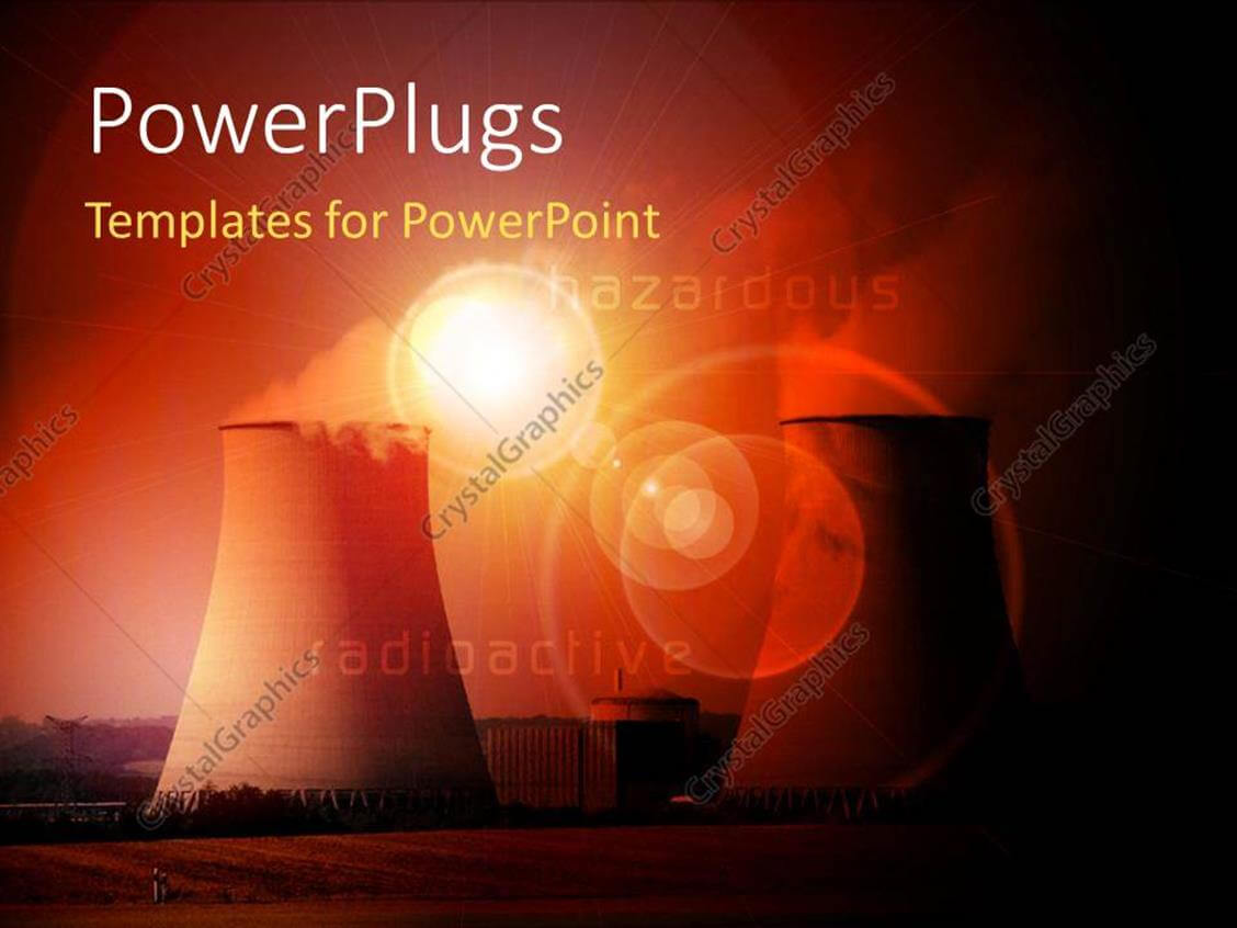 Powerpoint Template: Nuclear Power Station With Cooling Pertaining To Nuclear Powerpoint Template