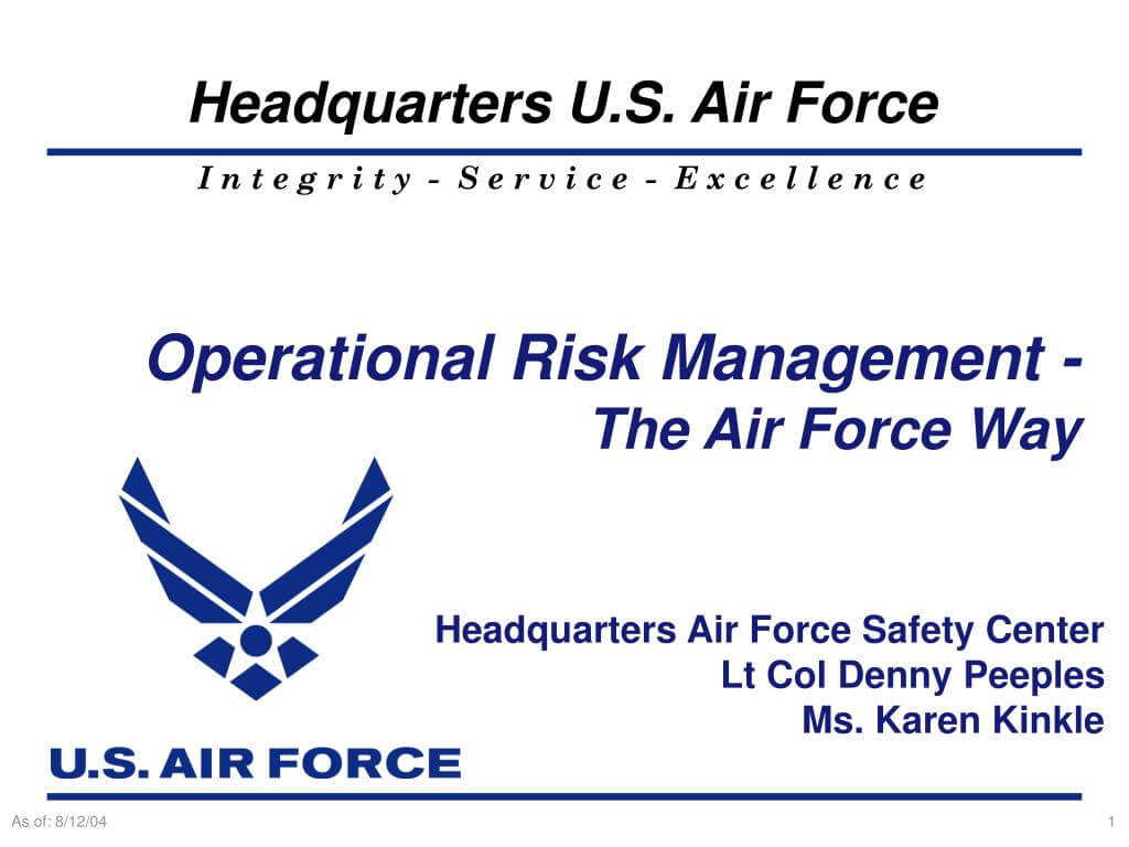 Ppt – Operational Risk Management – The Air Force Way With Air Force Powerpoint Template