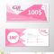 Premium Elegance Pink Gift Voucher Template Layout Design Pertaining To Pink Gift Certificate Template