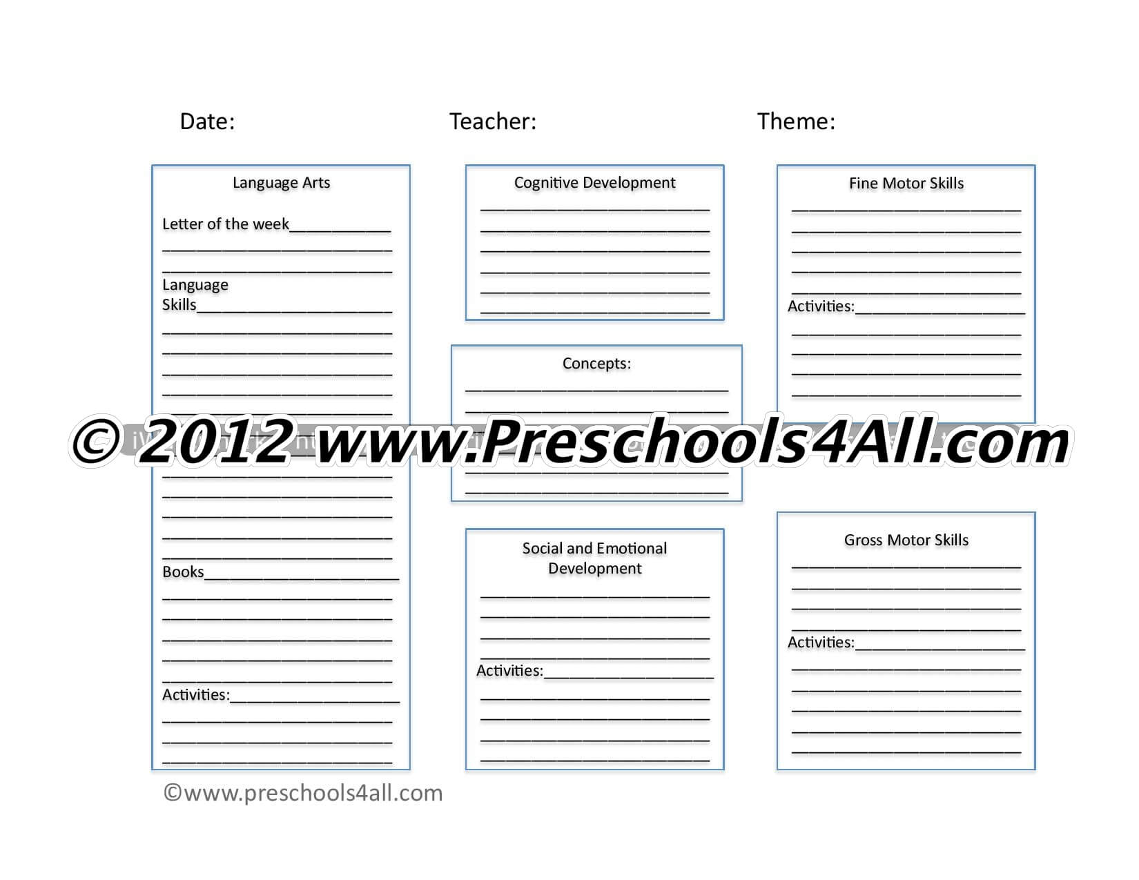 Preschool Lesson Plan Template – Lesson Plan Book Template For Teacher Plan Book Template Word