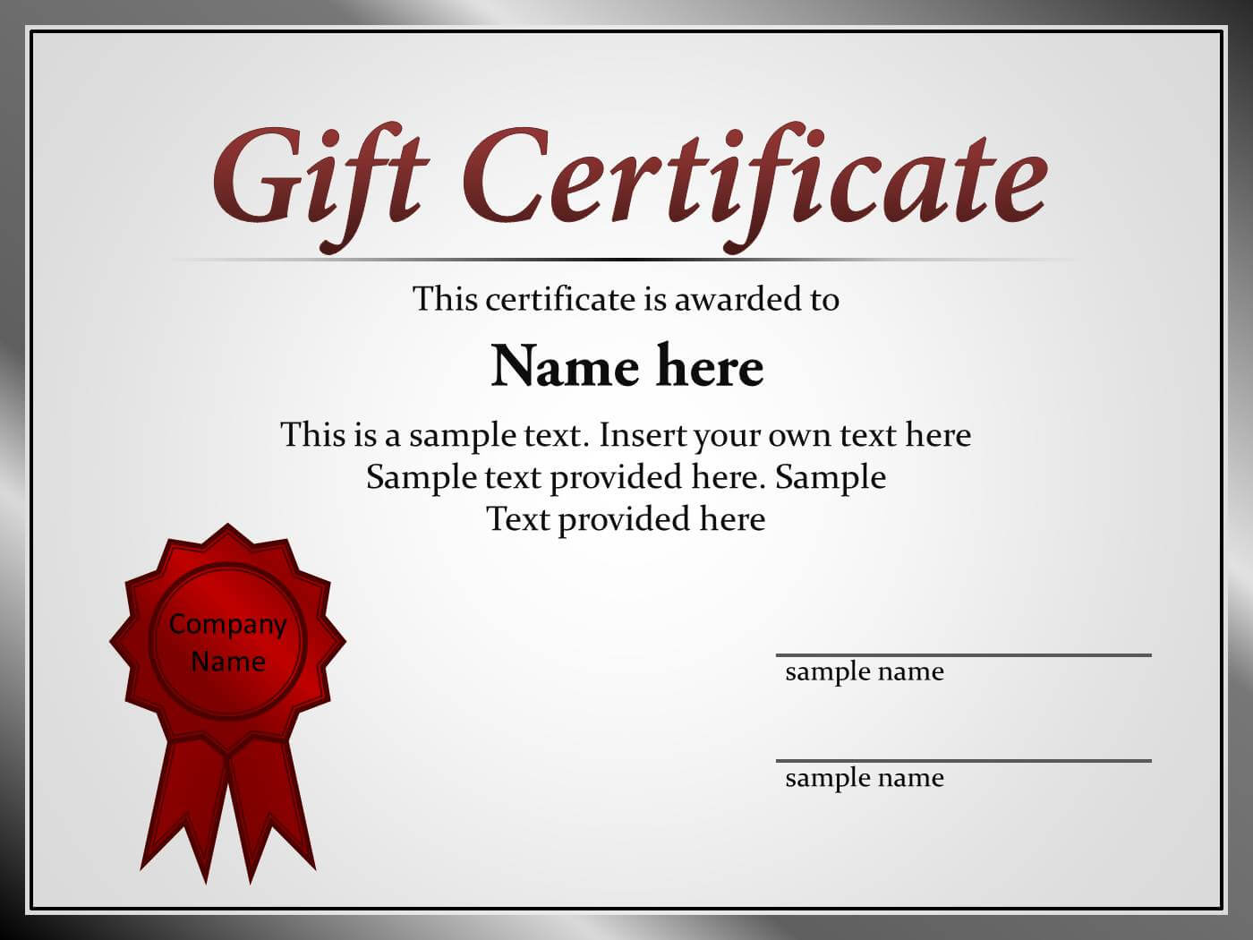 Present Certificate Templates ] – Form Gift Certificate Within Present Certificate Templates