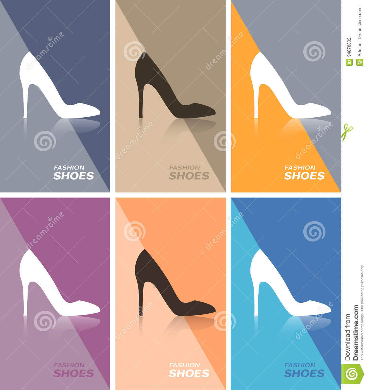 Price Tag Or Web Banner Or Business Card With Spike Heels Within High Heel Template For Cards