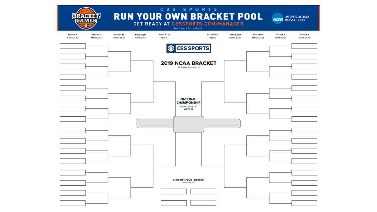 Print Seeded March Madness Bracket For The Ncaa Tournament Inside Blank Ncaa Bracket Template