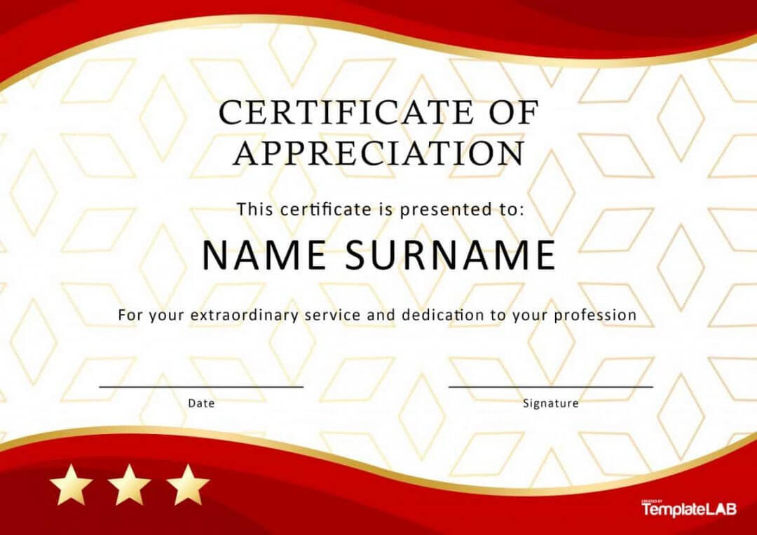 Printable 30 Free Certificate Of Appreciation Templates And Within Certificate For Years Of Service Template