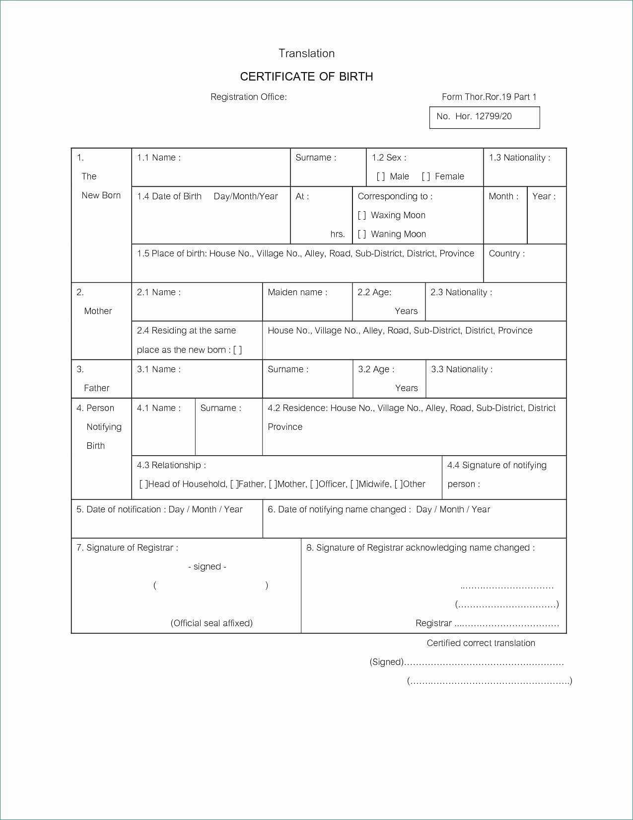 Printable Birth Certificate Templates - Yatay Within Novelty Birth Certificate Template