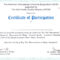Printable Certificate Of Participation – Sample Certificate For Sample Certificate Of Participation Template