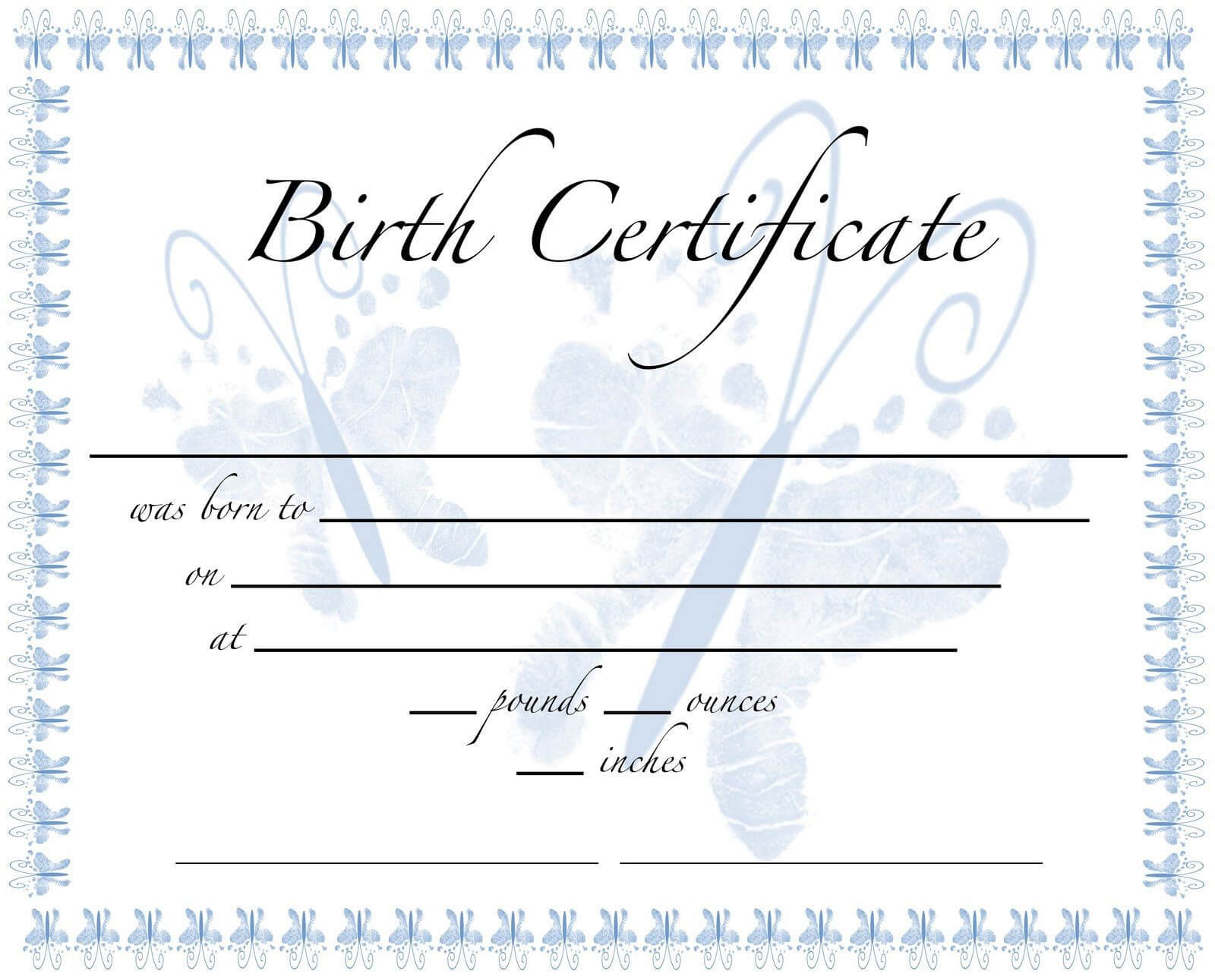 Printable Fake Birth Certificates Awesome 15 Birth Pertaining To Birth Certificate Template For Microsoft Word