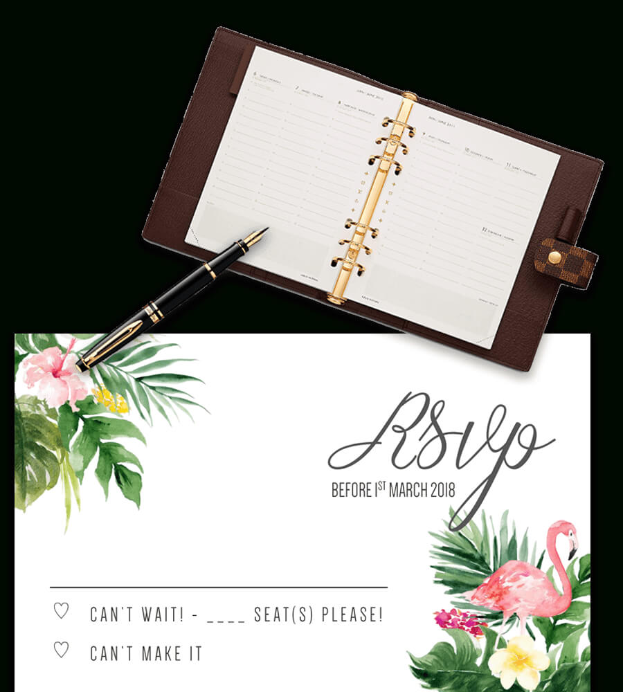 Printable Free Wedding Rsvp Template & Cards Microsoft Word With Acceptance Card Template