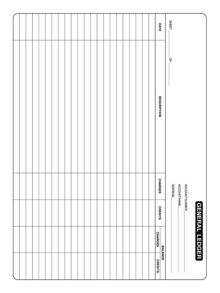 Printable General Ledger Sheet – Fill Online, Printable In Blank Ledger Template