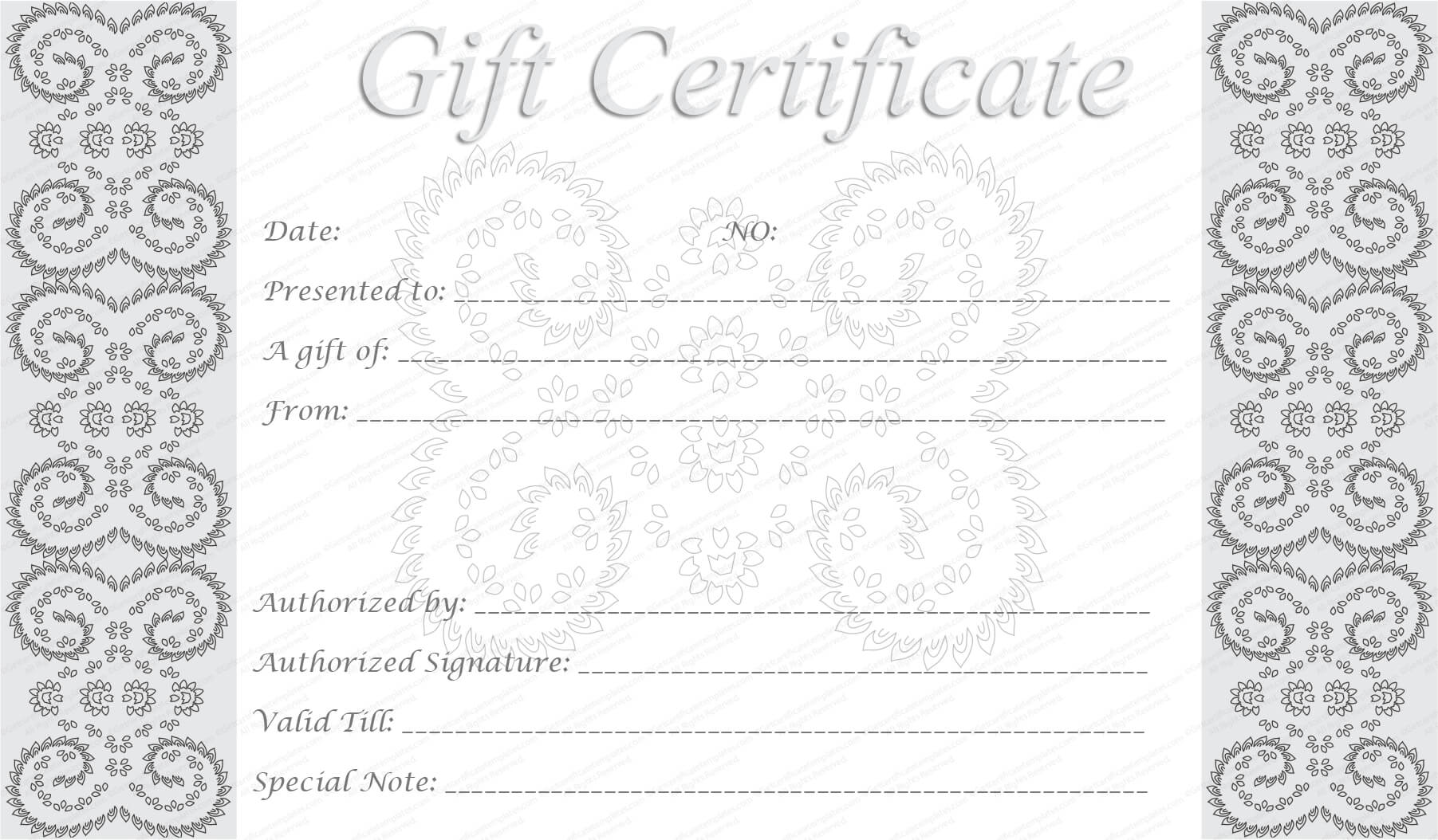 Printable Gift Cards Within Printable Gift Certificates Templates Free