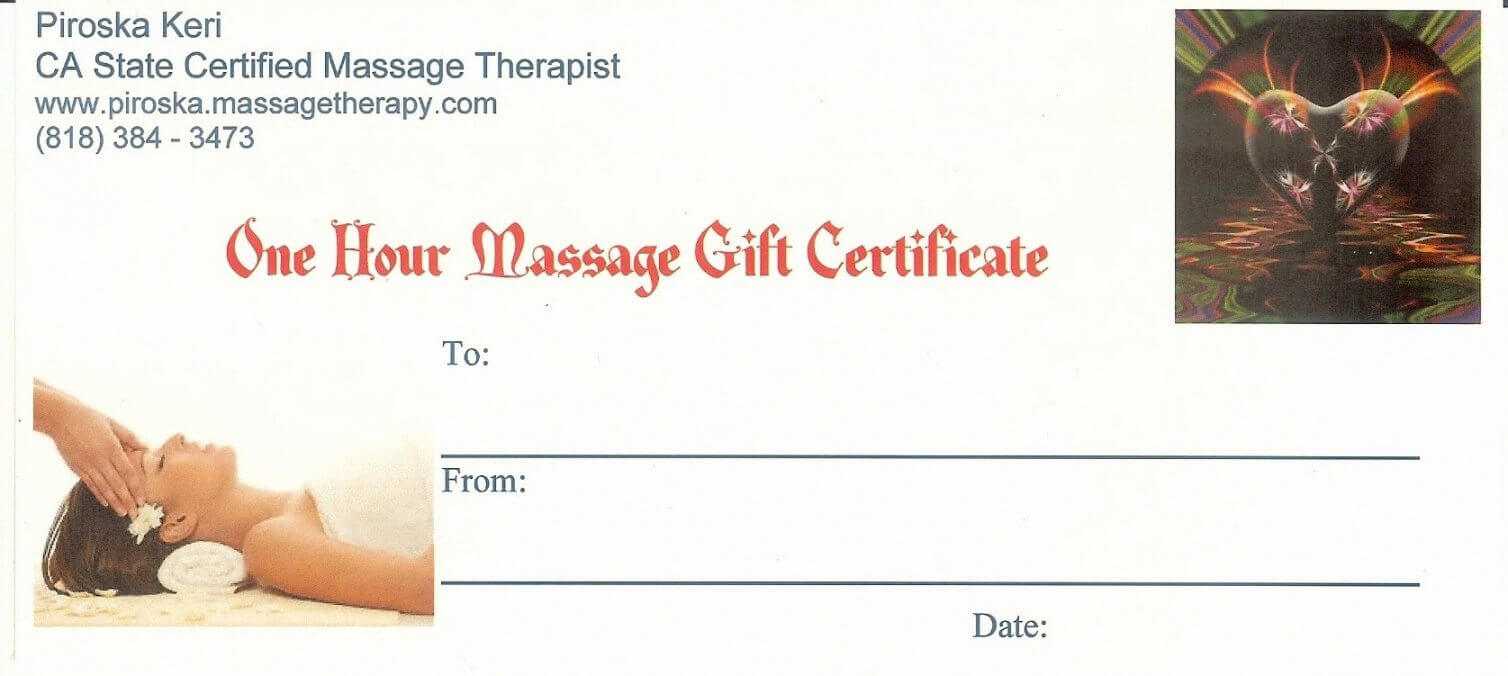 Printable Gift Certificate Template Massage Best Of Pertaining To Massage Gift Certificate Template Free Download
