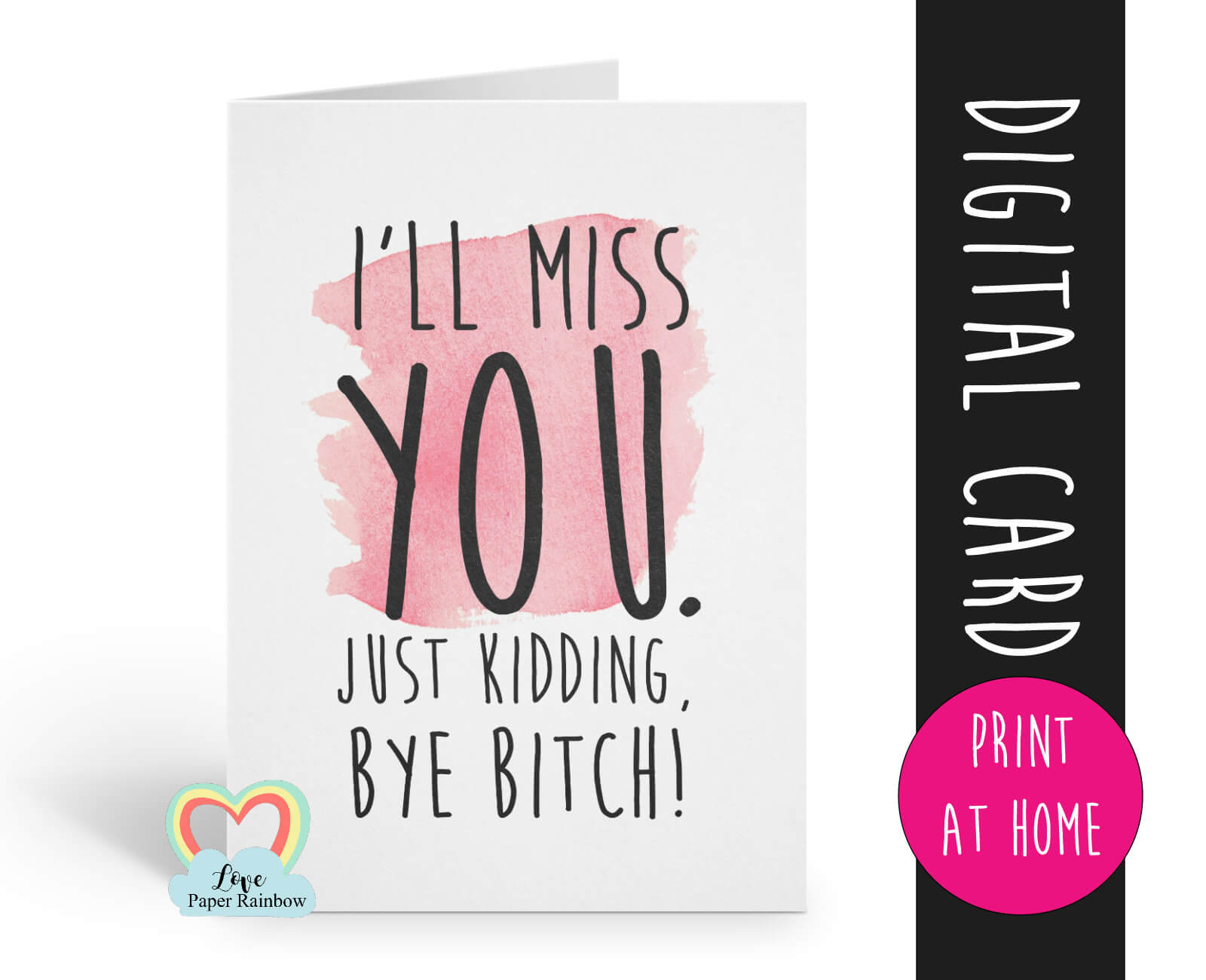 Printable Leaving Card Funny Retirement Card Job Promotion With Sorry You Re Leaving Card Template