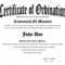 Printable Minister License Certificate Template Clean 10 For Certificate Of License Template
