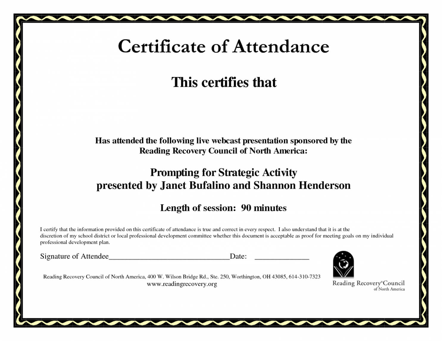 Printable Perfect Attendance Certificate Template Word Throughout Perfect Attendance Certificate Template