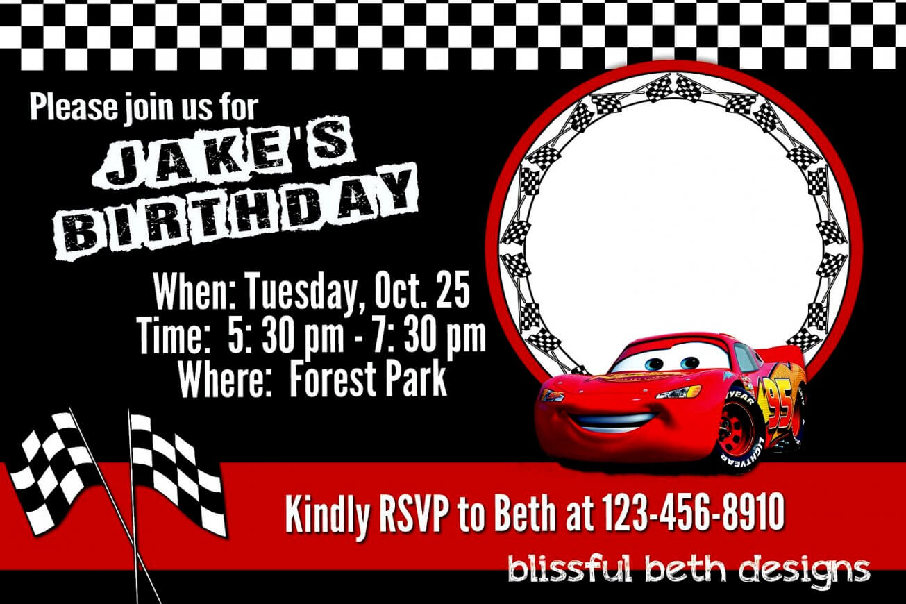 Printable Race Car Birthday Invitation Template Free Inside Cars Birthday Banner Template