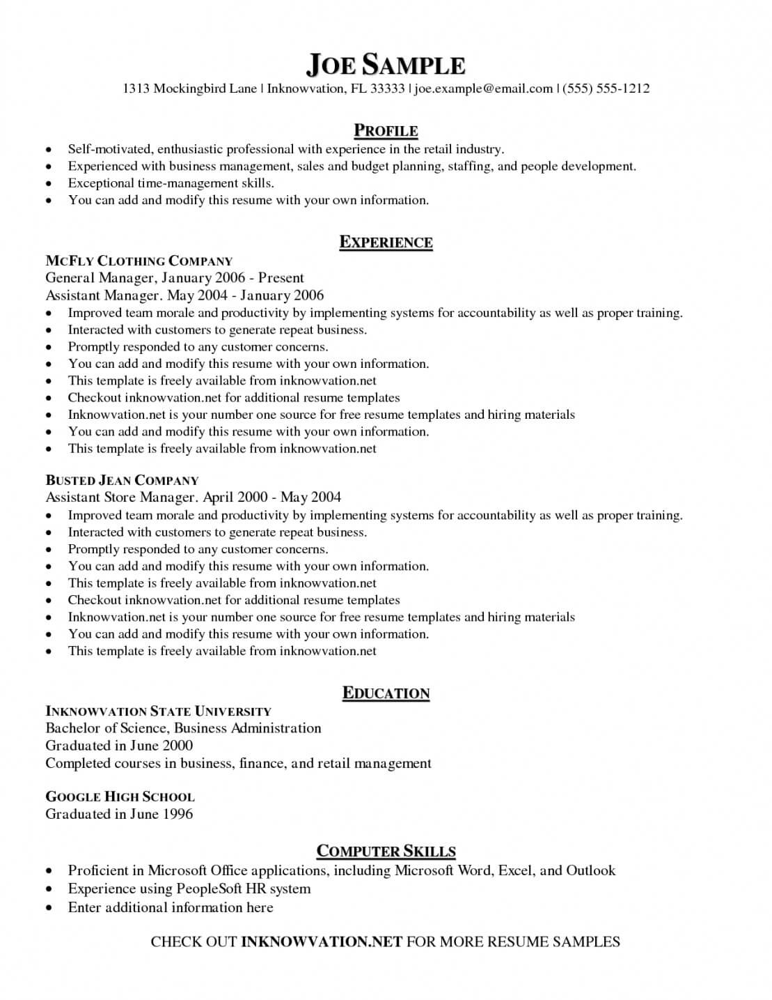 Printable Resume Templates – Resume Template | Resume With Free Printable Resume Templates Microsoft Word