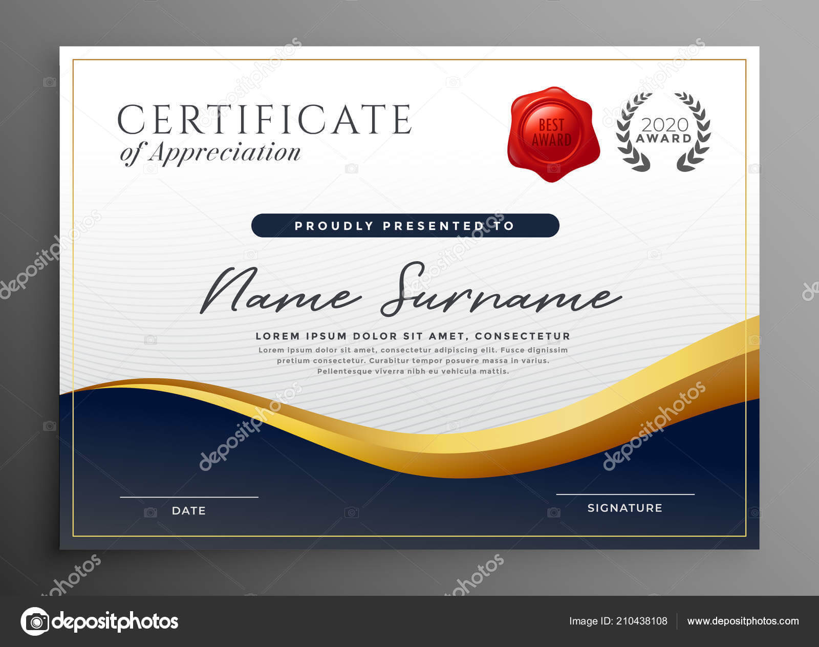 Professional Diploma Certificate Template Design — Stock Intended For Design A Certificate Template