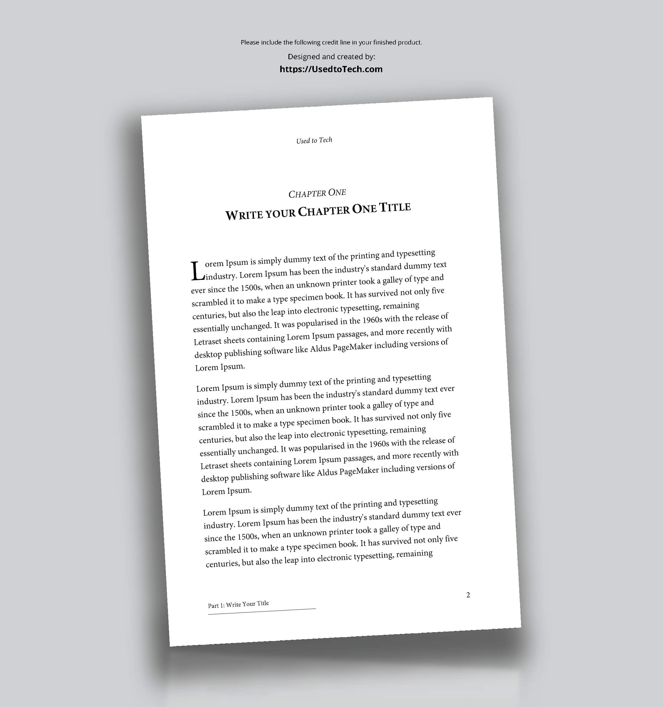 Professional Looking Book Template For Word, Free – Used To Tech Intended For 6X9 Book Template For Word