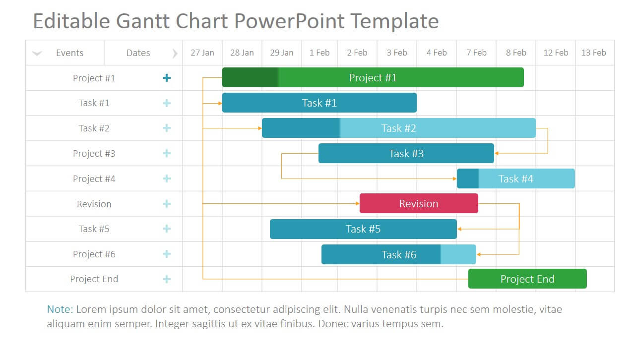 Project Gantt Chart Powerpoint Template Intended For Project Schedule Template Powerpoint