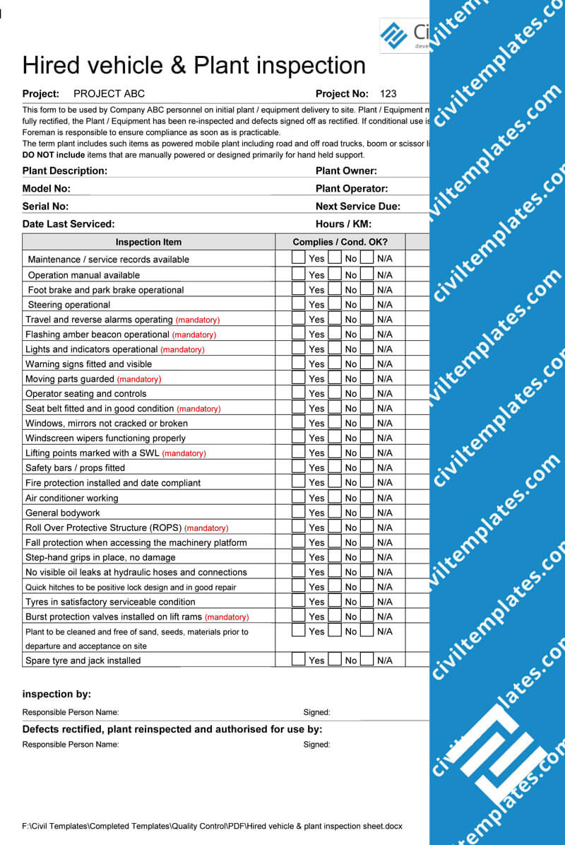 Quality Control – Template Store For Drainage Report Template