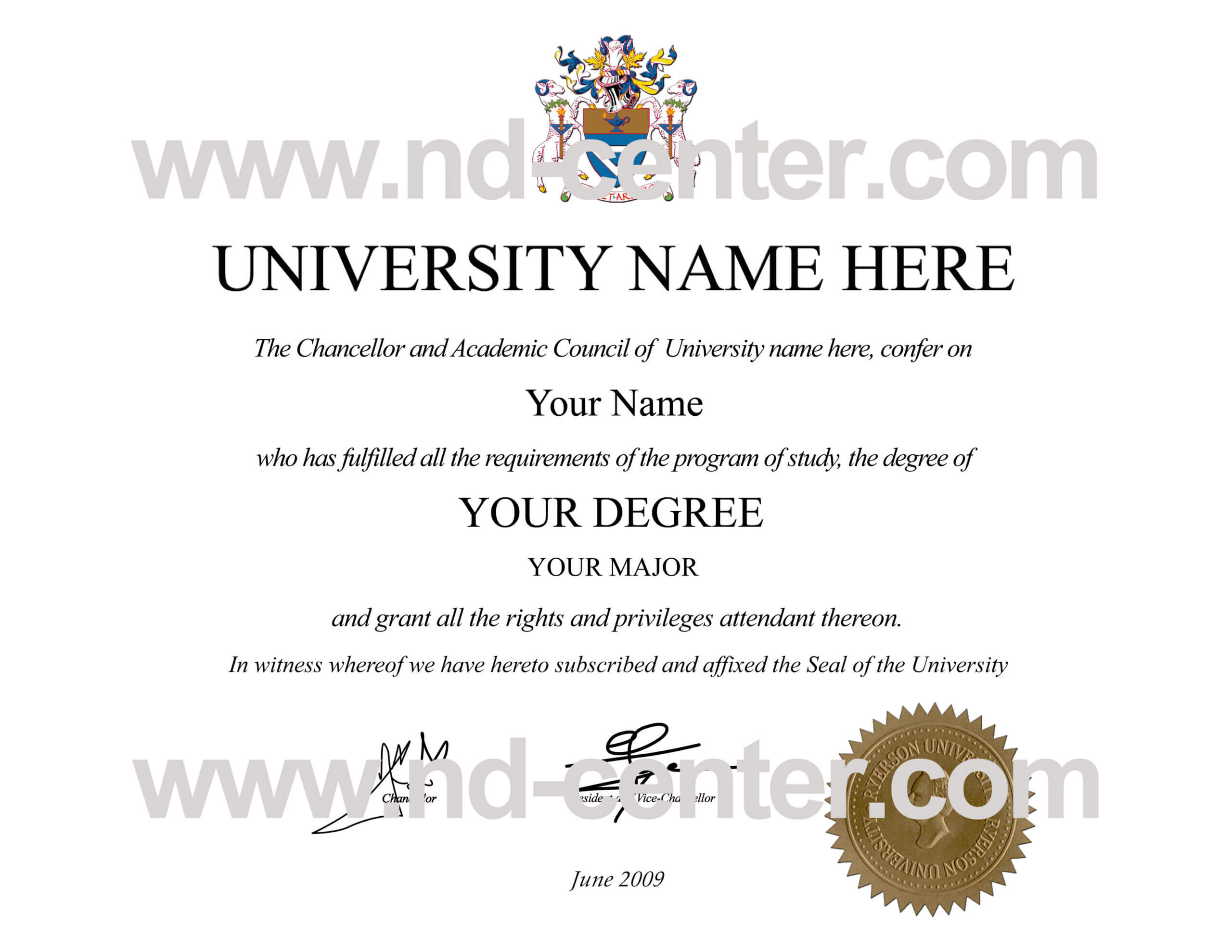 Quality Fake Diploma Samples For Masters Degree Certificate Template