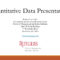 Quantitative Data Presentation Rutgers University Education With Rutgers Powerpoint Template