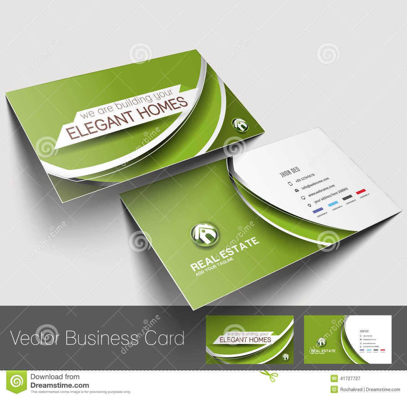Real Estate Agent Business Card Stock Vector – Illustration With Regard To Real Estate Agent Business Card Template