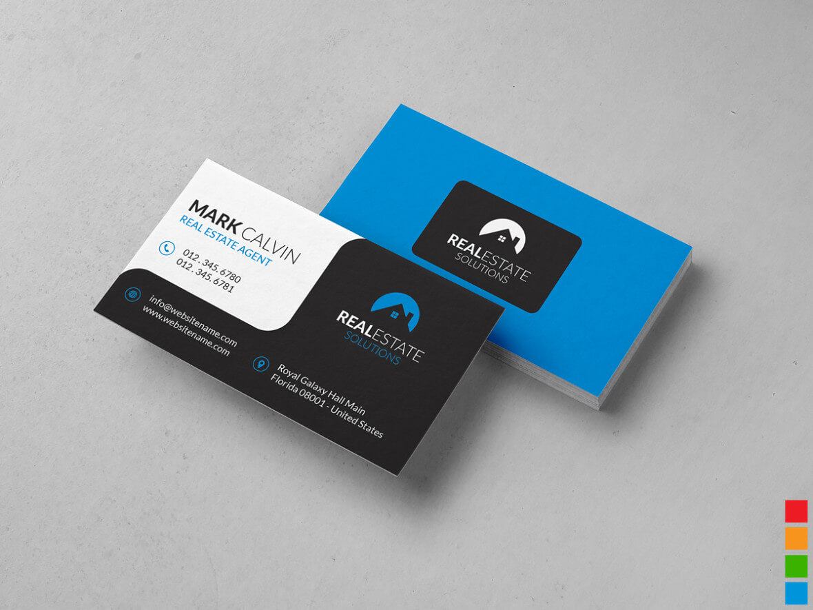 Real Estate Business Card 34 – Graphic Pick For Real Estate Agent Business Card Template