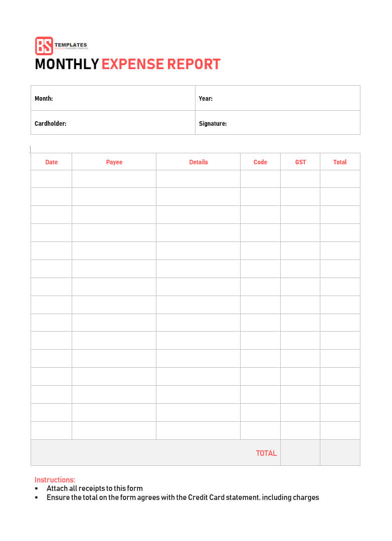 Recording Expenses In Excel – Steas.celikdemirsan Throughout Monthly Expense Report Template Excel