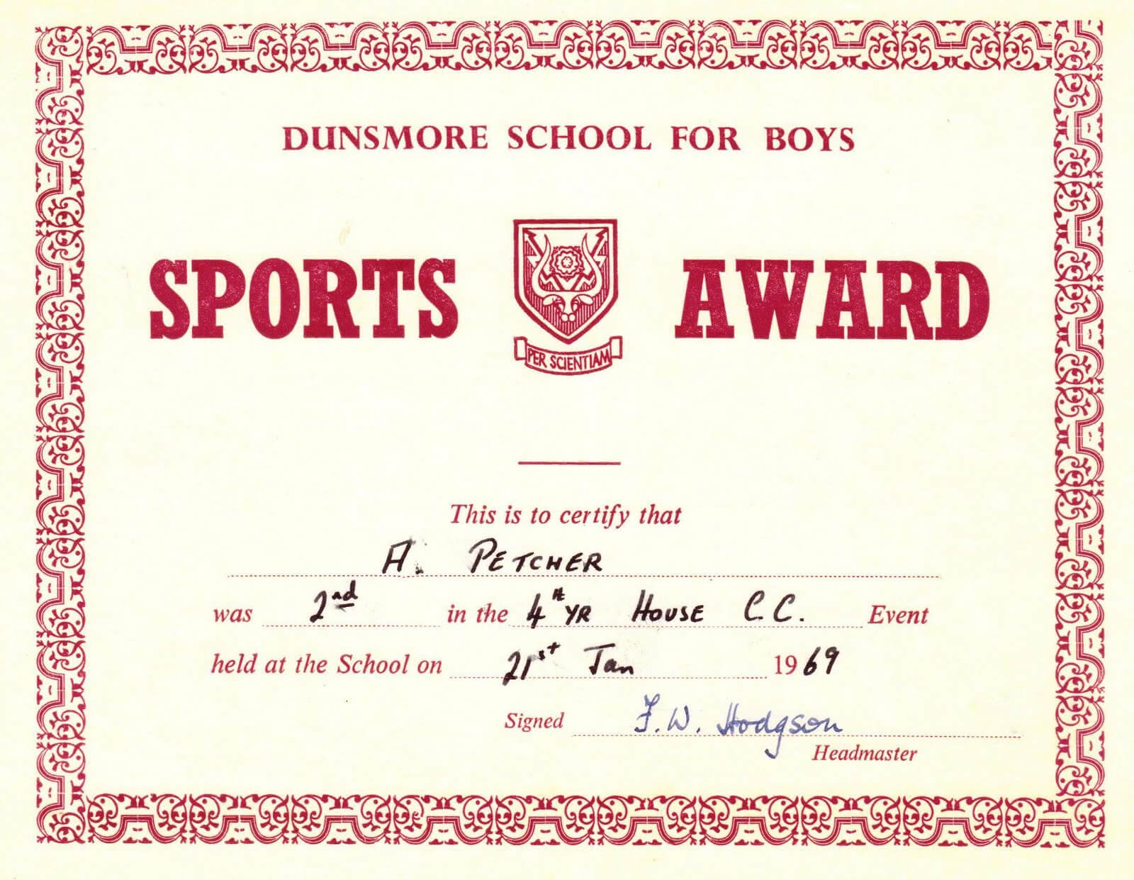 Red Award Sports Certificates Word Pdf Intended For Athletic Certificate Template