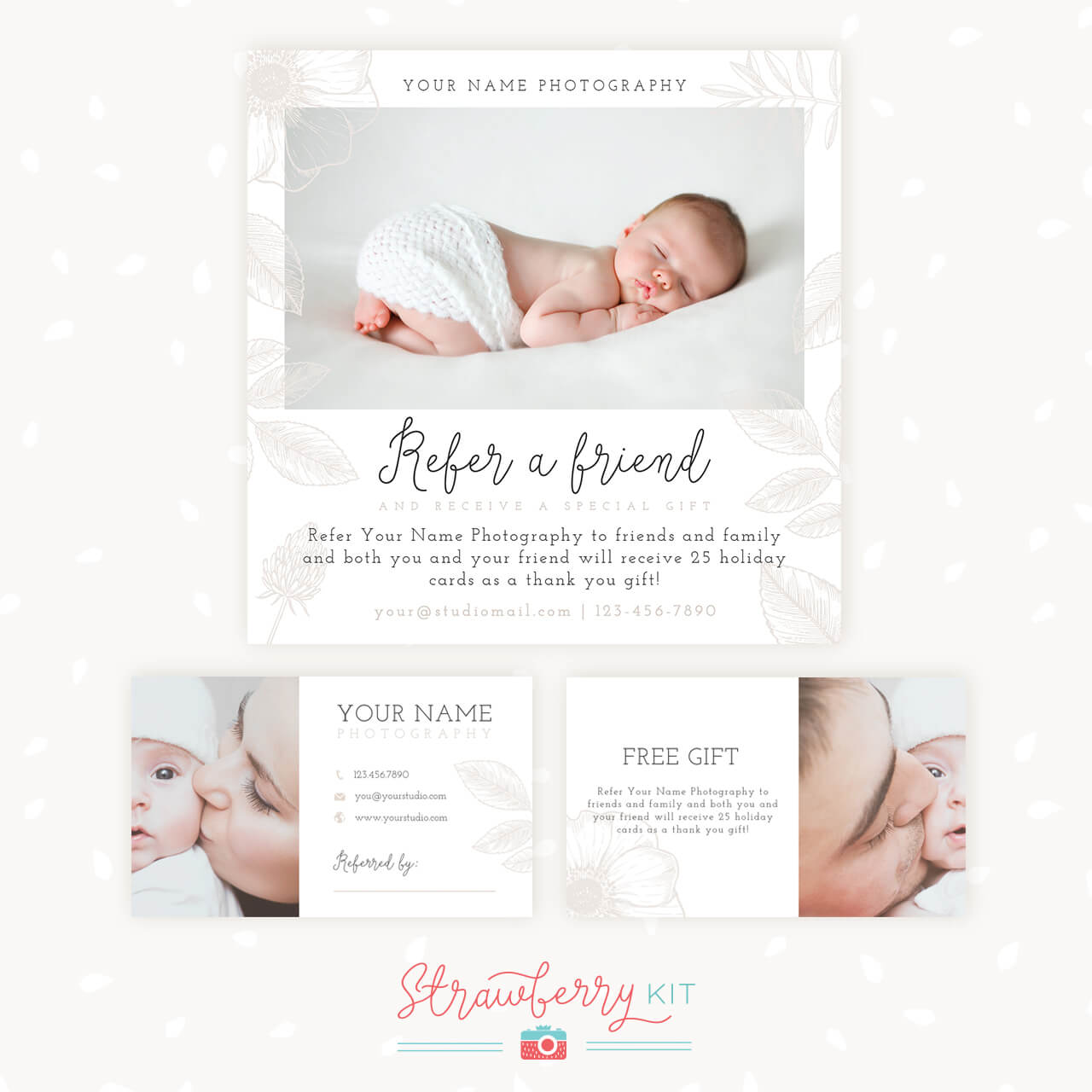 Refer A Friend Photography Template | Bonus Business Cards Inside Referral Card Template Free