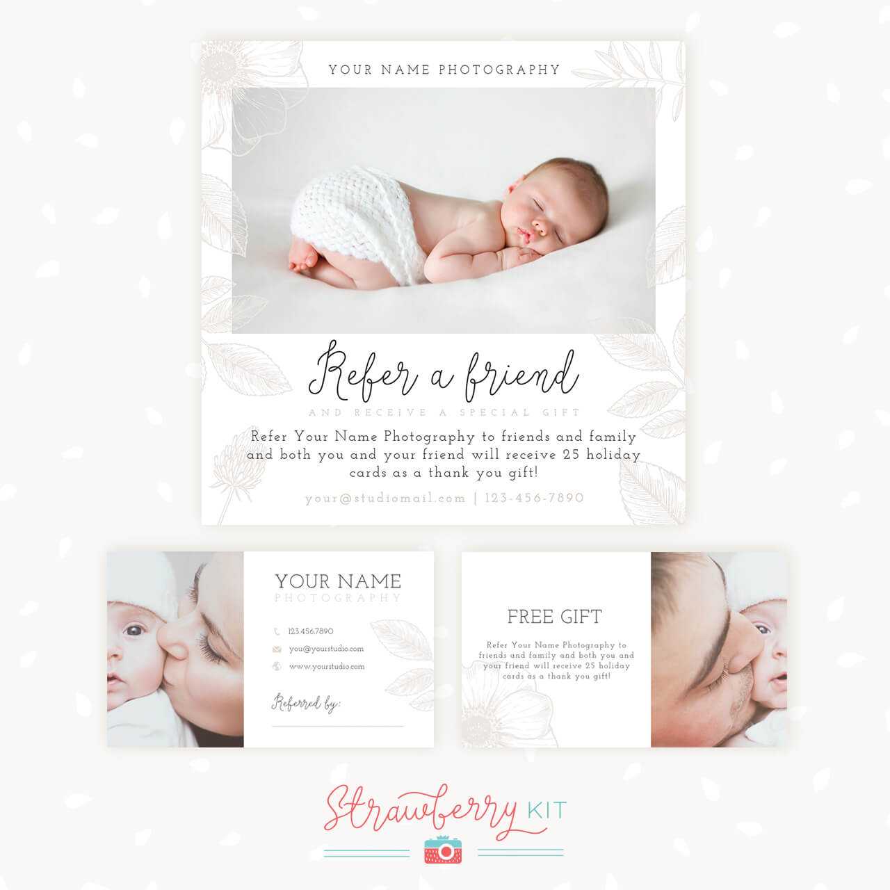 Refer A Friend Photography Template | Bonus Business Cards Inside Referral Card Template Free