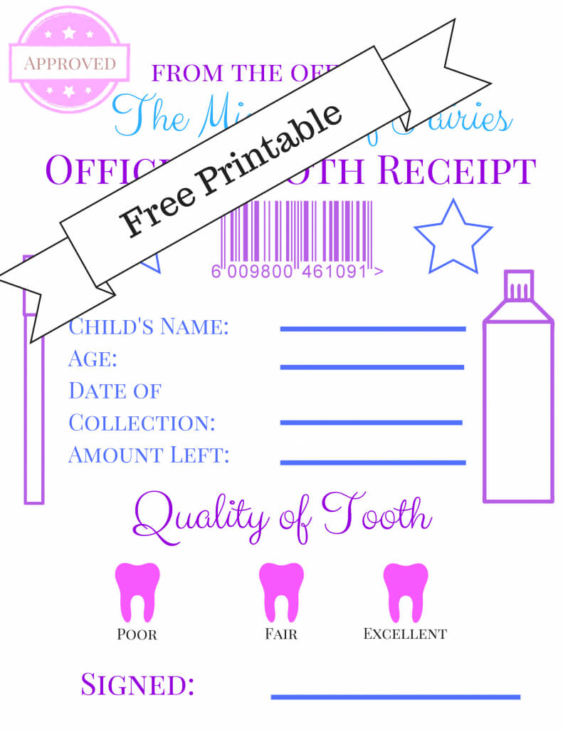 Refreshing Tooth Fairy Printable Letter | Dora's Website Inside Tooth Fairy Certificate Template Free