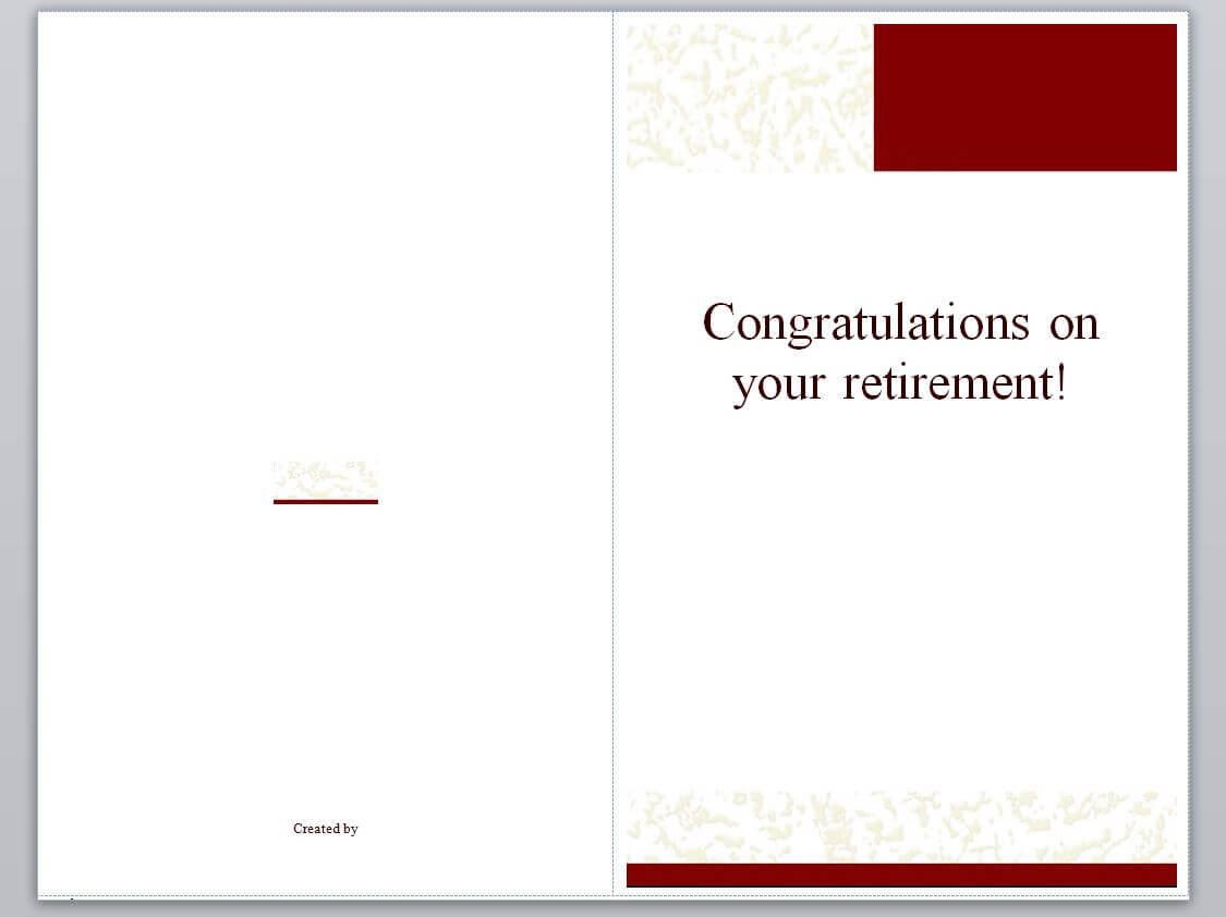 Retirement Card Template | Retirement Cards With Regard To Retirement Card Template