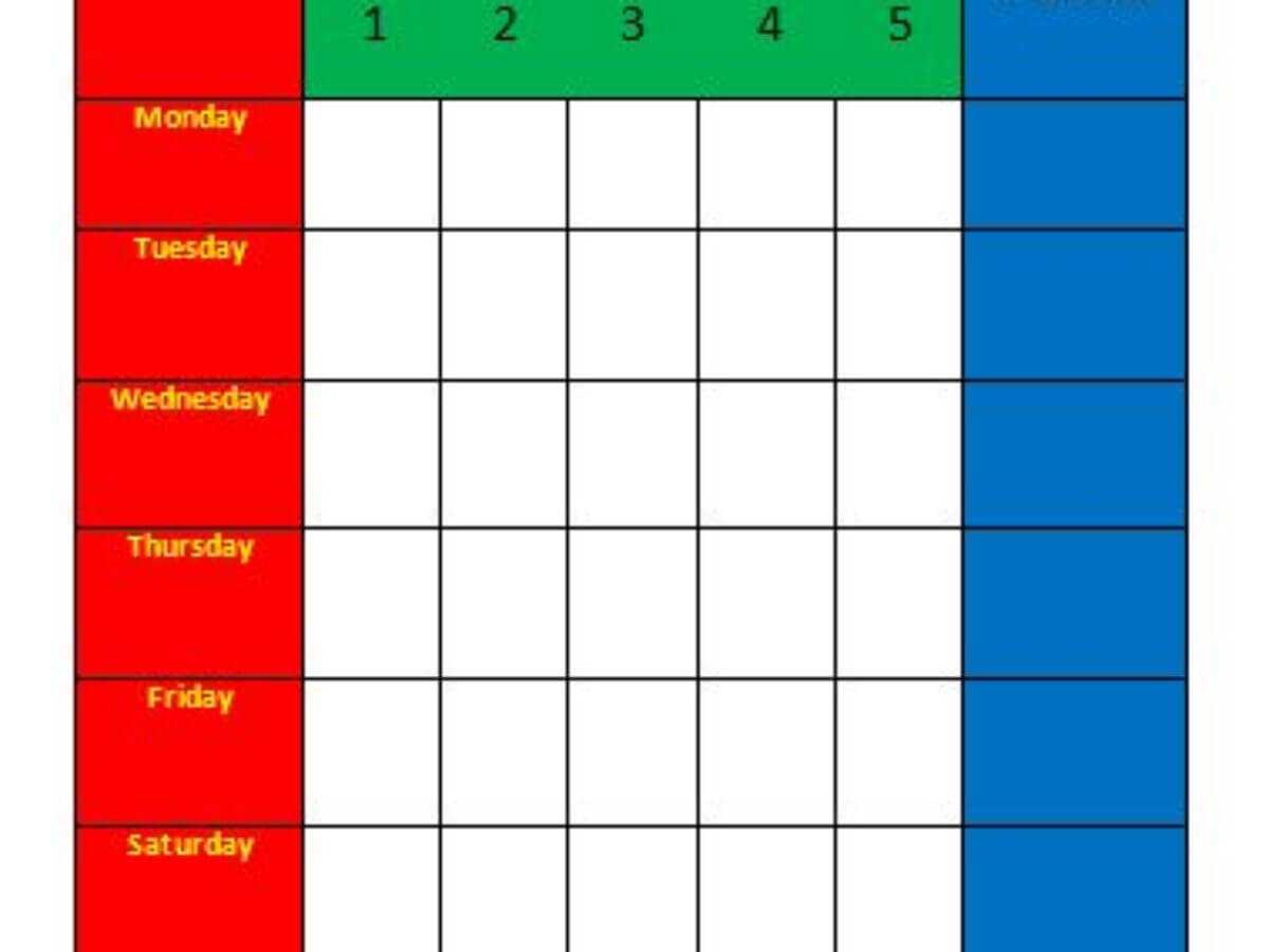 Reward Chart Template | Free Printable Excel & Word Template Inside Reward Chart Template Word