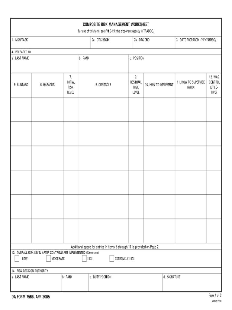 Risk Assessment Form – 21 Free Templates In Pdf, Word, Excel In Blank Evaluation Form Template