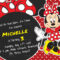 Rocking Minnie Mouse Birthday Invitation Card Template For Minnie Mouse Card Templates