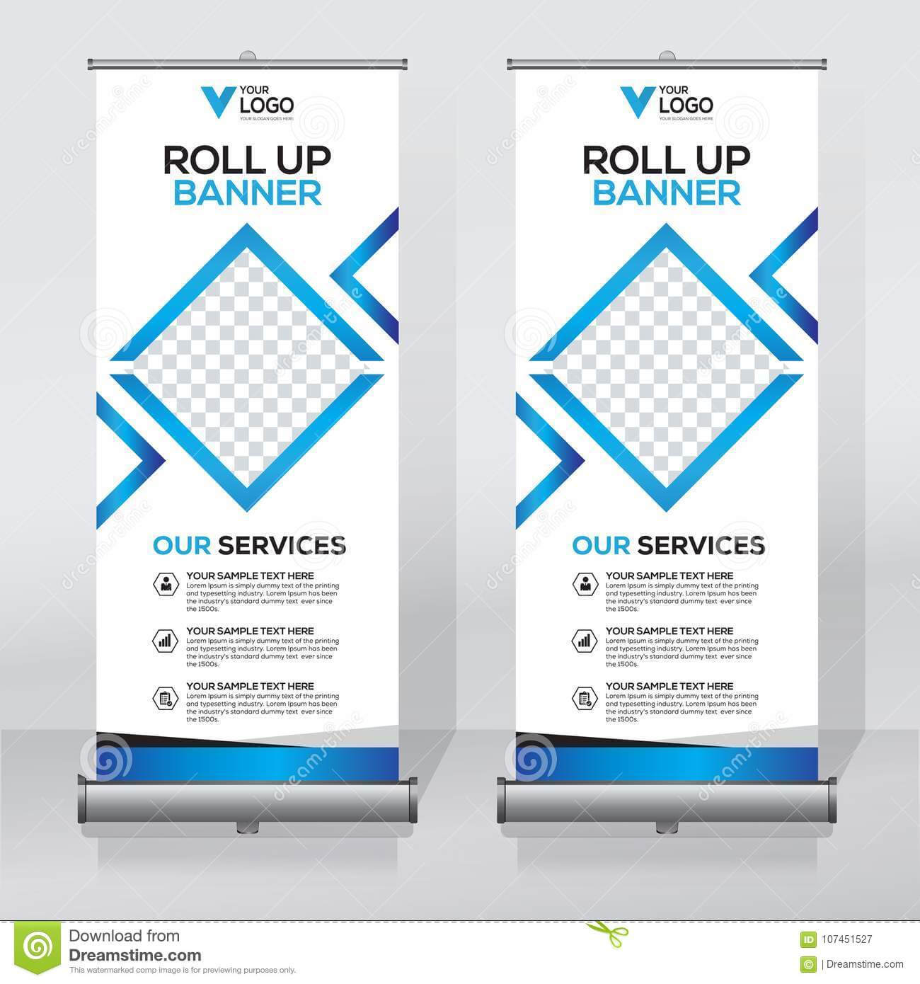 Roll Up Banner Design Template, Vertical, Abstract Regarding Pop Up Banner Design Template