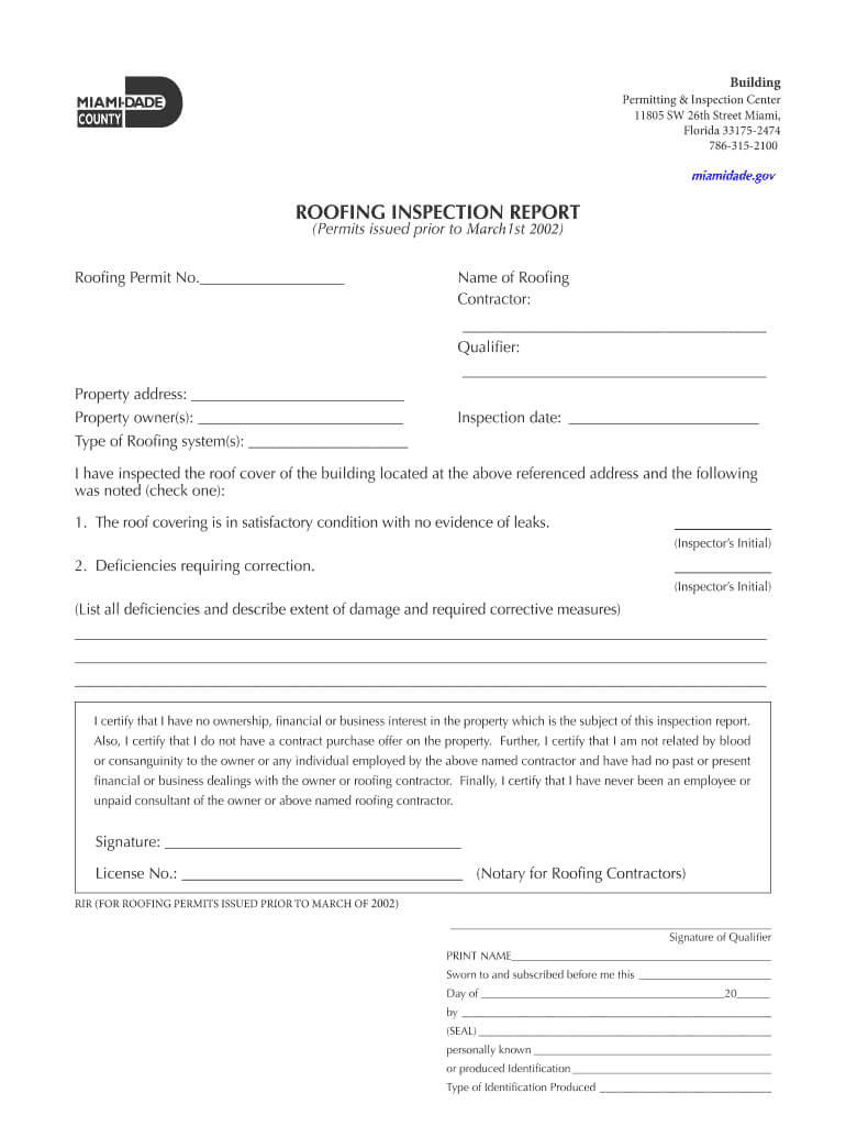 Roofing Inspection Report – Fill Online, Printable, Fillable In Roof Inspection Report Template