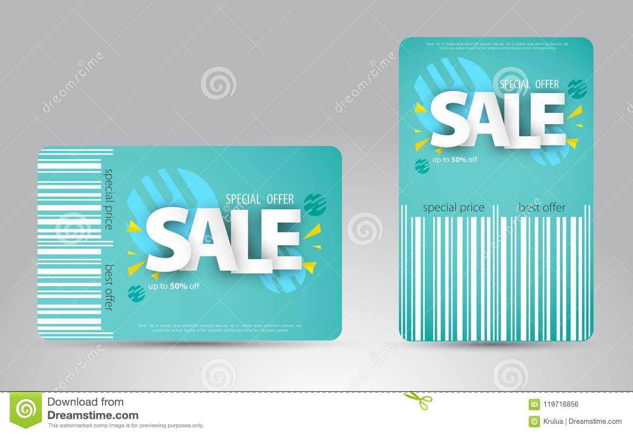 Sale Card Template Design For Your Business. Stock Vector For Credit Card Templates For Sale