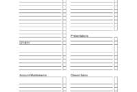 Sales Call Report Templates - Word Excel Fomats for Sales Rep Call Report Template